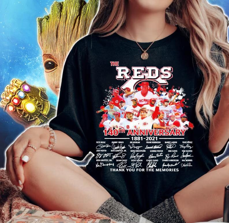 The Reds 140th anniversary 1881 2021 thank you for the memories shirt woman shirt