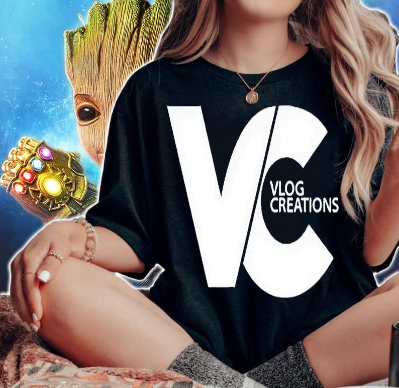 Vlog creations logo T-shirt woman shirt