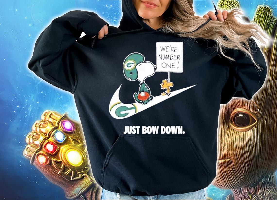 Green Bay Packers We're number one just bow down Snoopy shirt hoodie