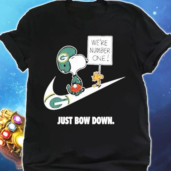 Green Bay Packers We're number one just bow down Snoopy shirt shirt