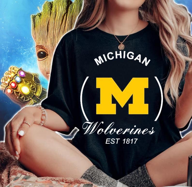 Michigan Wolverines est 1817 shirt woman shirt