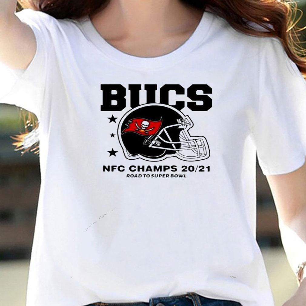 Tampa Bay Buccaneers NFC Champs road to super bowl 2021 t-shirt woman shirt