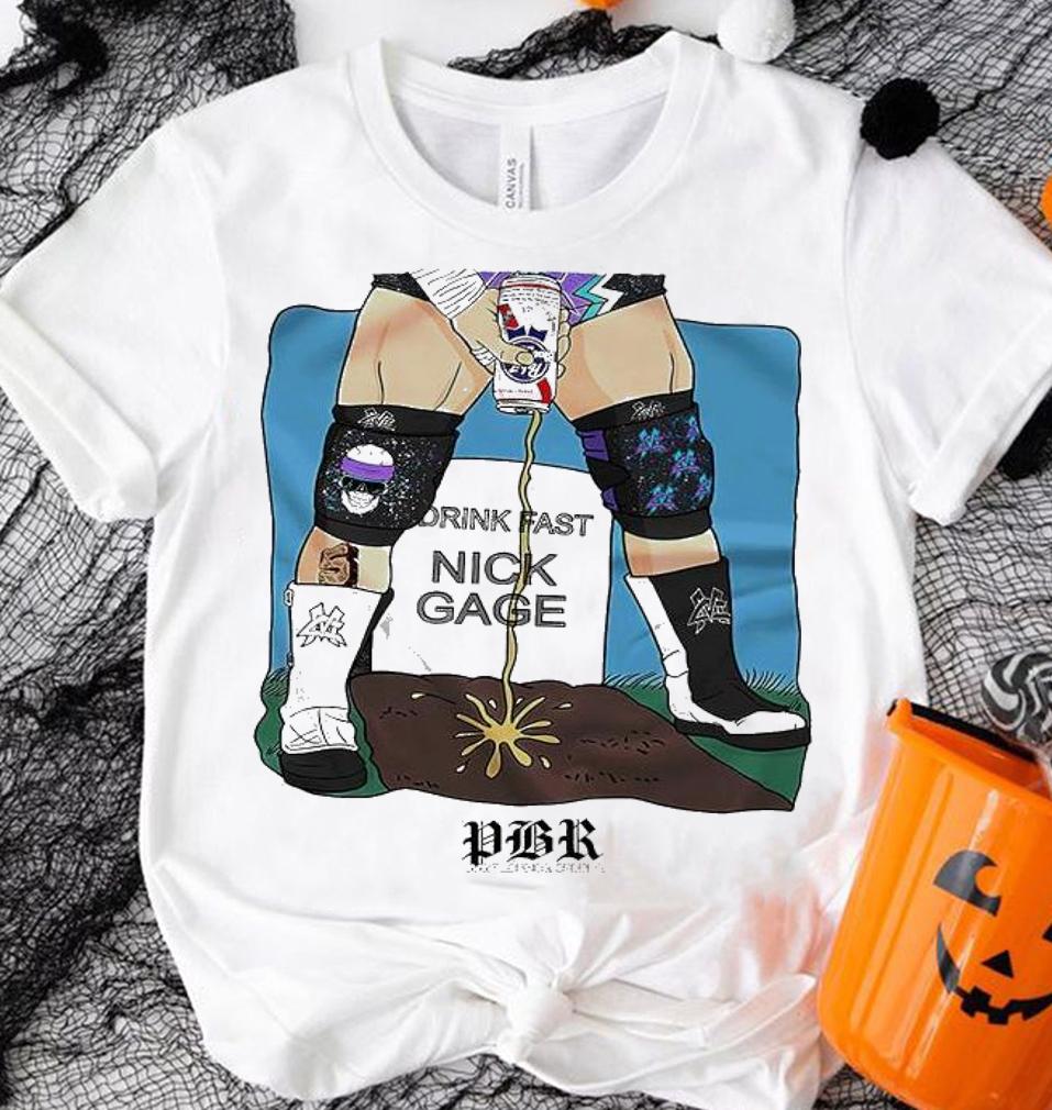 Matt Cardona MDK PBR drink fast Nick Gage shirt shirt