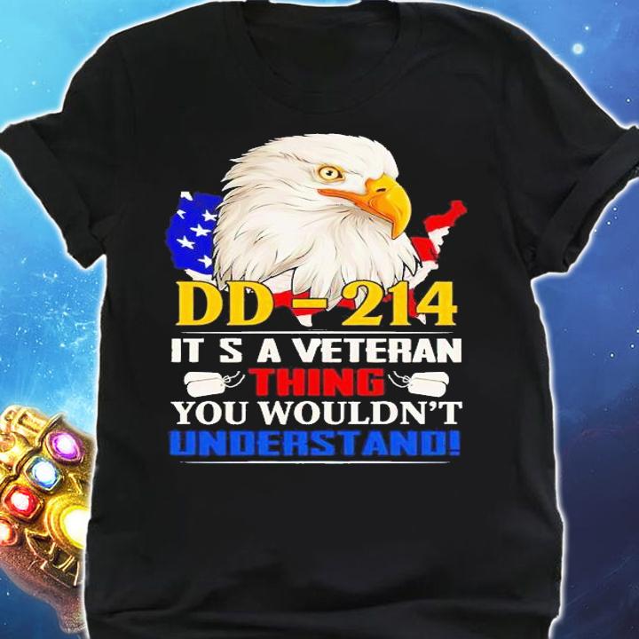 DD-214 it's a veteran thing you wouldn't understand veteran eagle American flag shirt shirt