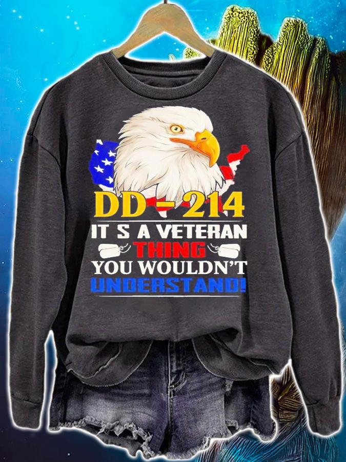 DD-214 it's a veteran thing you wouldn't understand veteran eagle American flag shirt sweatshirt