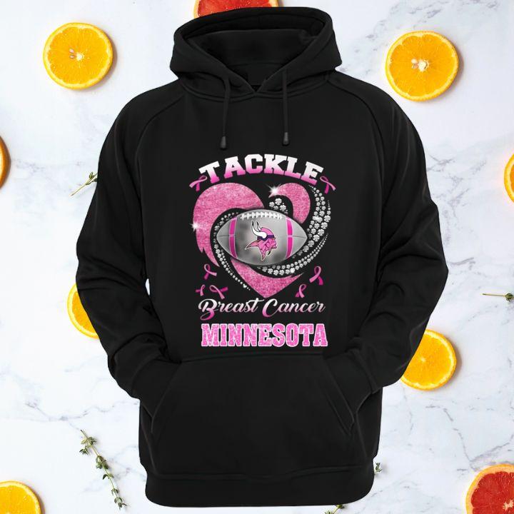 Tackle Breast Cancer Awareness Minnesota Vikings Football T-Shirt hoodie