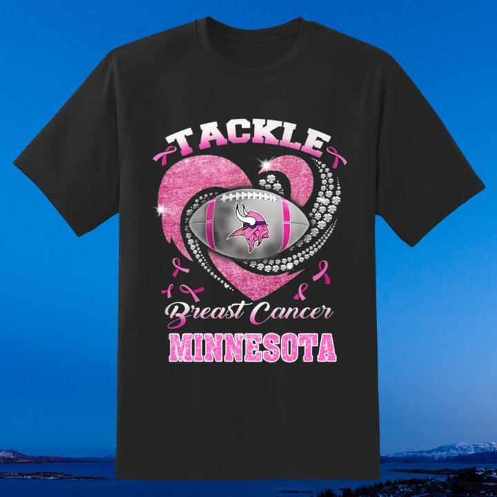 Tackle Breast Cancer Awareness Minnesota Vikings Football T-Shirt