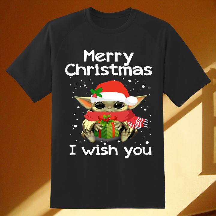 Baby Yoda Merry Christmas I Wish You Shirt