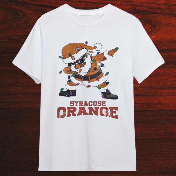 Dabbing Santa Syracuse Orange Christmas Light Shirt