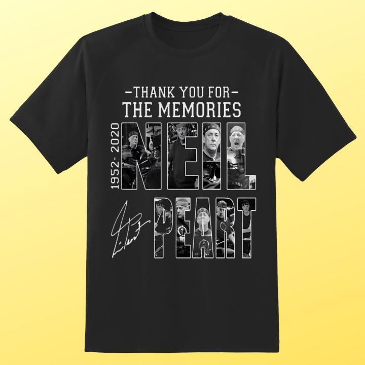 Thank You For The Memories Neil Peart 1952-2020 Autograph T-Shirt