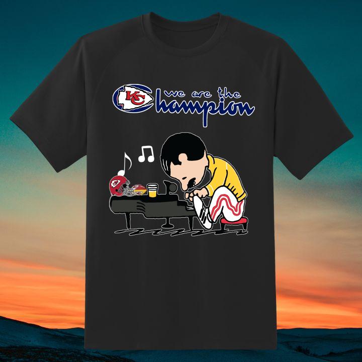 Kansas City Chiefs Freddie Mercury We Are The Champion T-Shirt