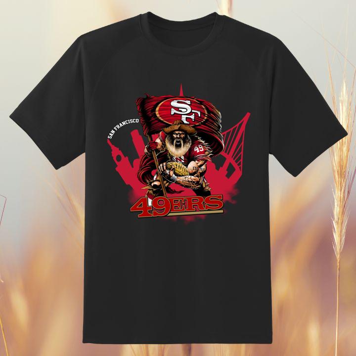 Jack Davis Hold San Francisco 49ers Flag T-Shirt