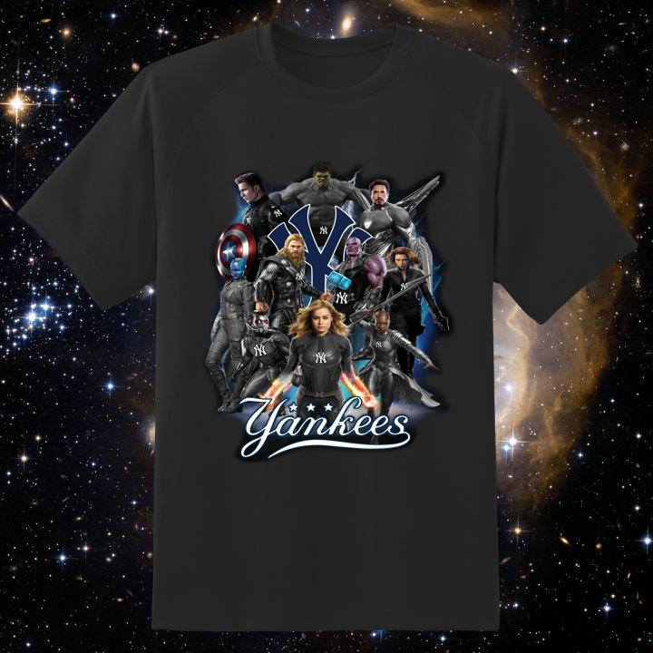 New York Yankees Marvel Avengers Characters T-Shirt