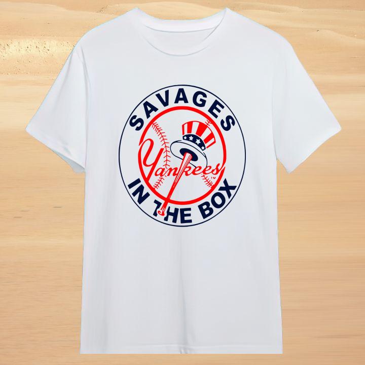Savages In The Box New York Yankees Baseball T-Shirt
