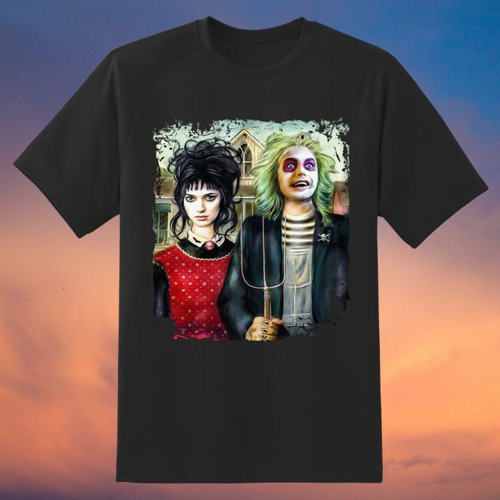 American Gothic Beetlejuice Lydia Deetz Halloween T-Shirt