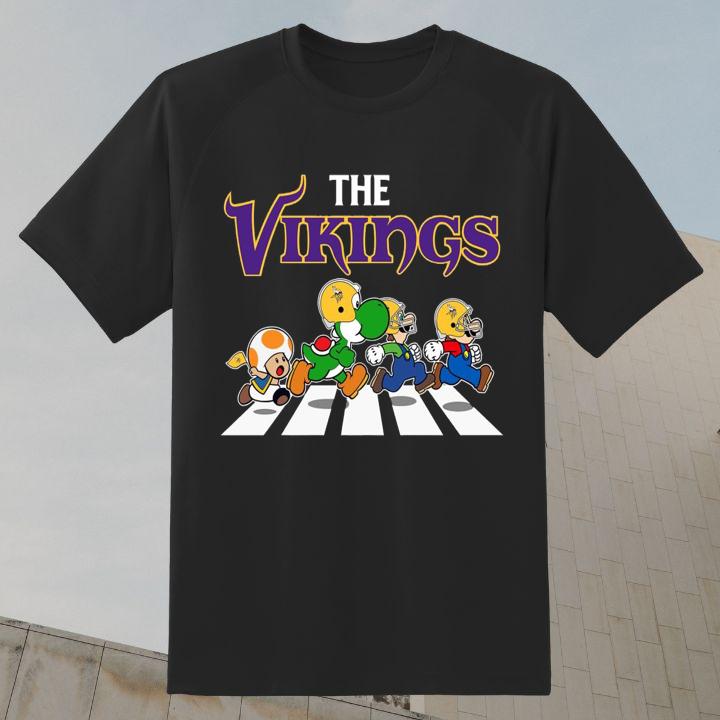 The Minnesota Vikings Super Mario Abbey Road T-Shirt
