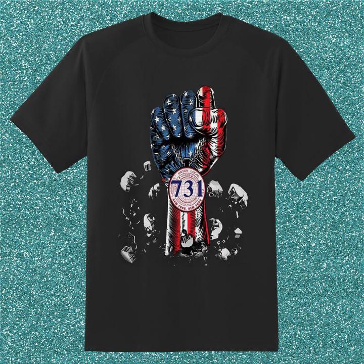 Black Lives Matter Laborers Local 731 American Flag T-Shirt