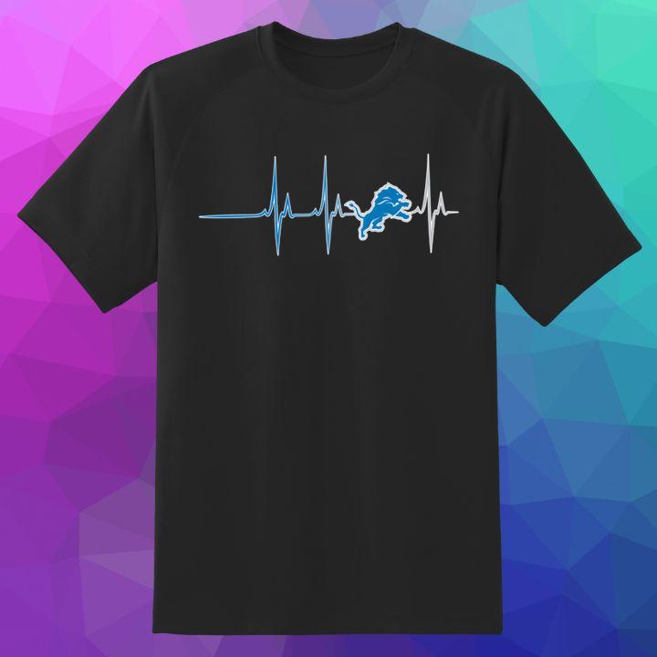Heart Beat Detroit Lions Football Logo Shirt