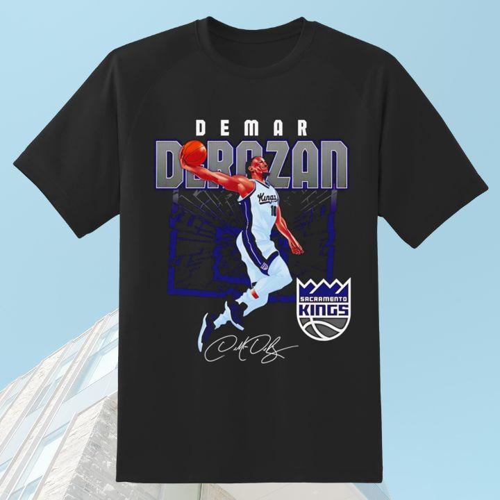 Demar Derozan Sacramento Kings Basketball Autograph T-Shirt