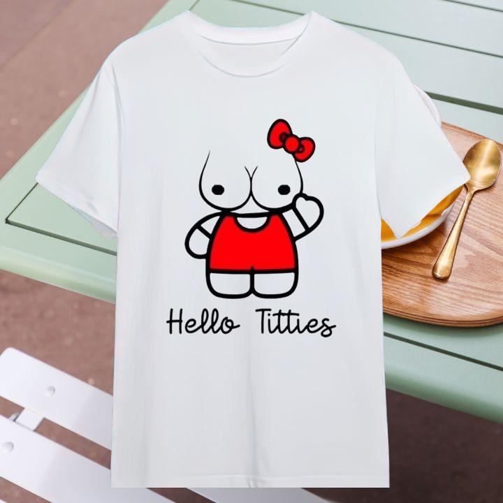 Funny Hello Titties Hello Kitty Shirt