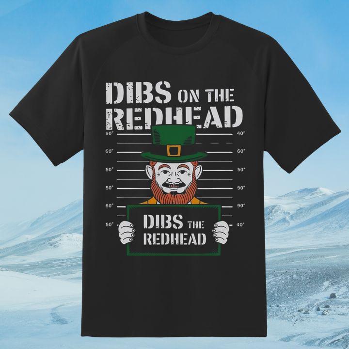 Leprechaun Dibs On The Redhead St. Patricks Day Drinking Mug Shot T-Shirt