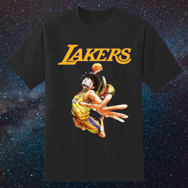 One Piece Luffy Mashup Los Angeles Lakers Basketball Shirt
