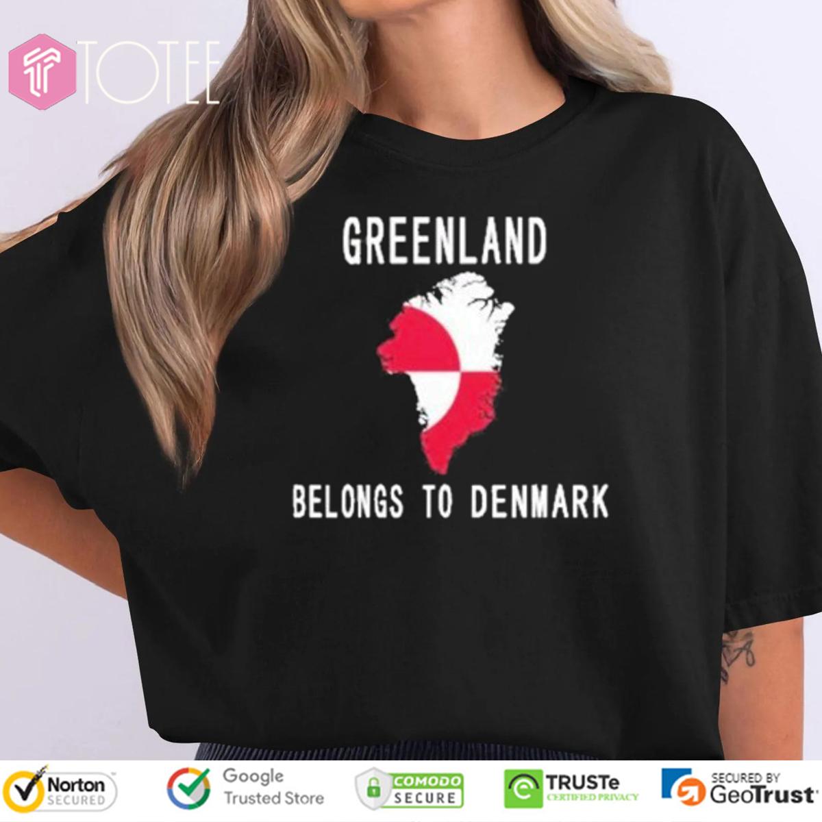 Greenland Map Flag Belongs To Denmark T-Shirt