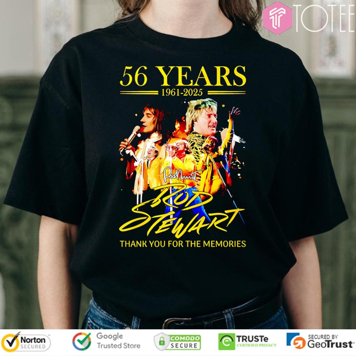 56 Years 1961-2025 Rod Stewart Signature T-shirt