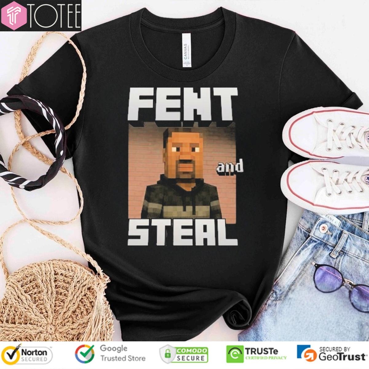 Fent And Steal George Floyd Parody Minecraft T-shirt