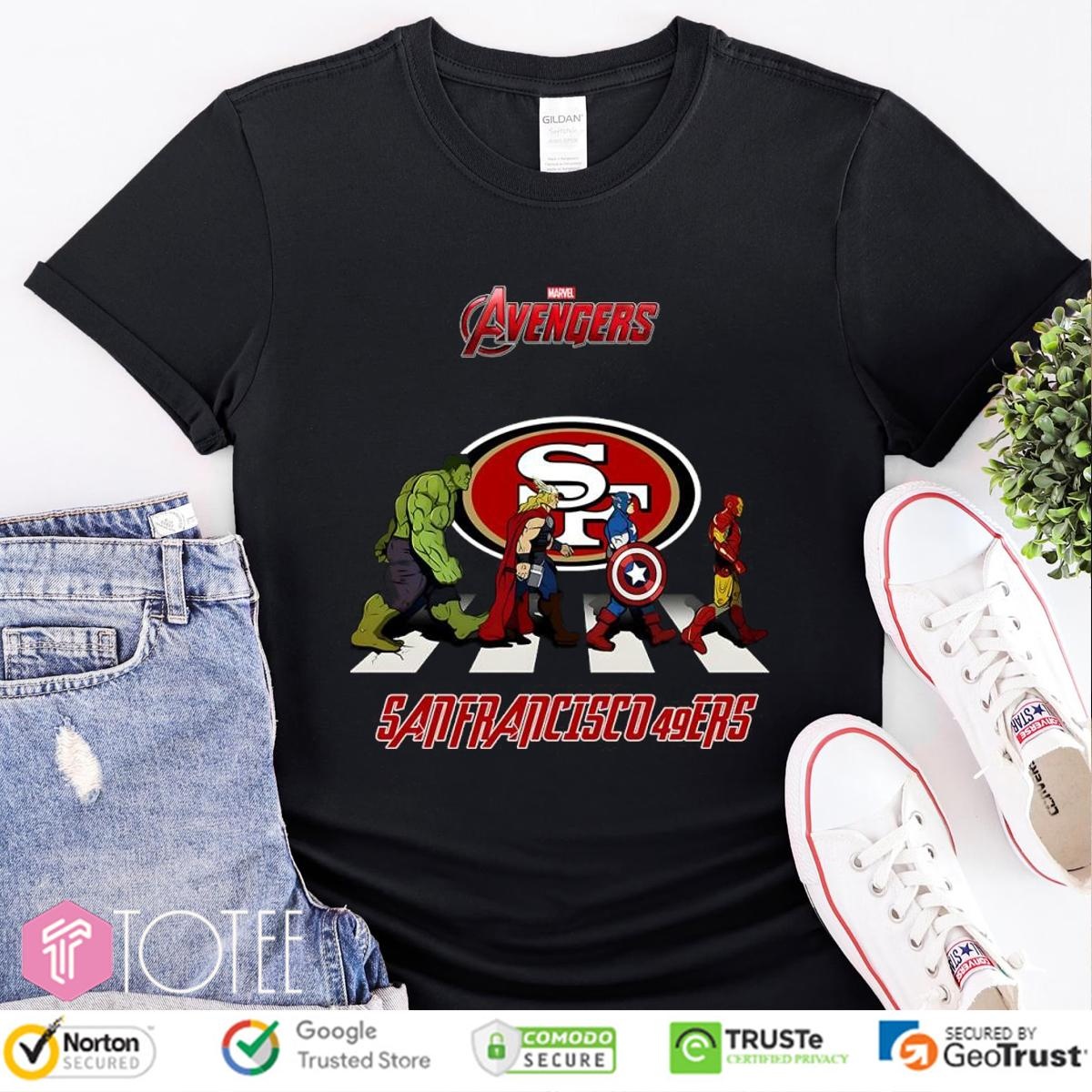 Marvel Avengers Abbey Road San Francisco 49Ers T-shirt