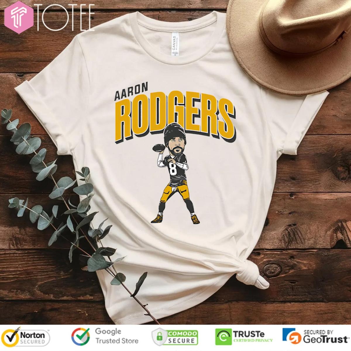 Pittsburgh Steelers Aaron Rodgers Caricature Cartoon T-shirt