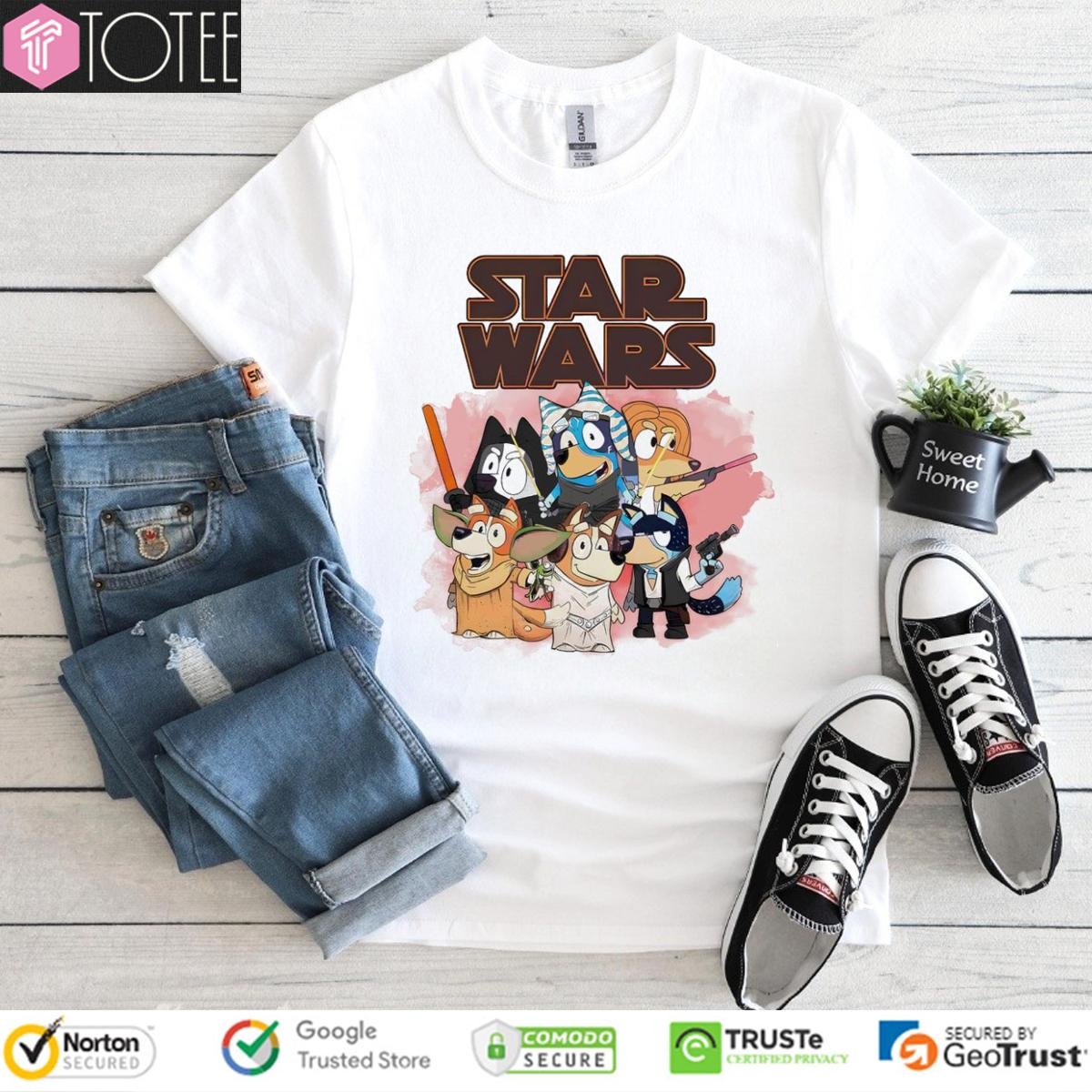 Star Wars Parody Bluey Family T-shirt