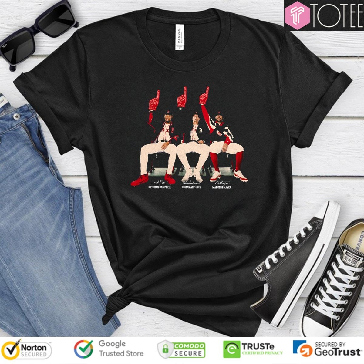 Kristian Campbell Roman Anthony Marcelo Mayer Red Sox Prospects Signatures T-shirt
