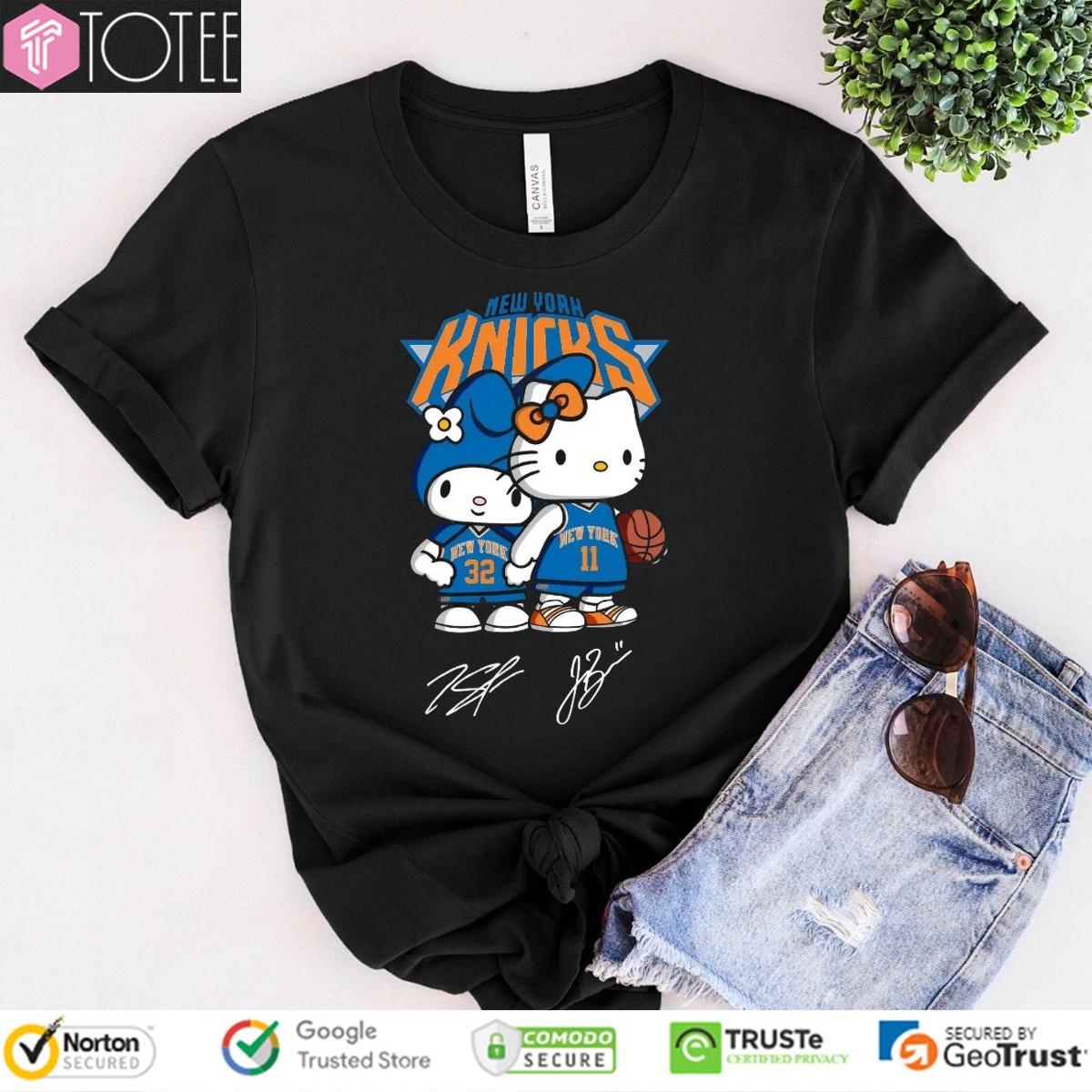 Hello Kitty New York Knicks Karl-Anthony Towns Jalen Brunson Signatures T-shirt
