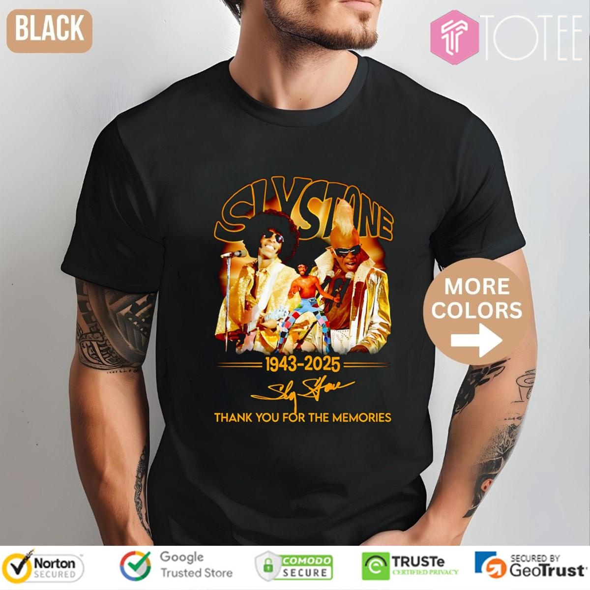 Sly Stone 1943-2025 Signature T-shirt