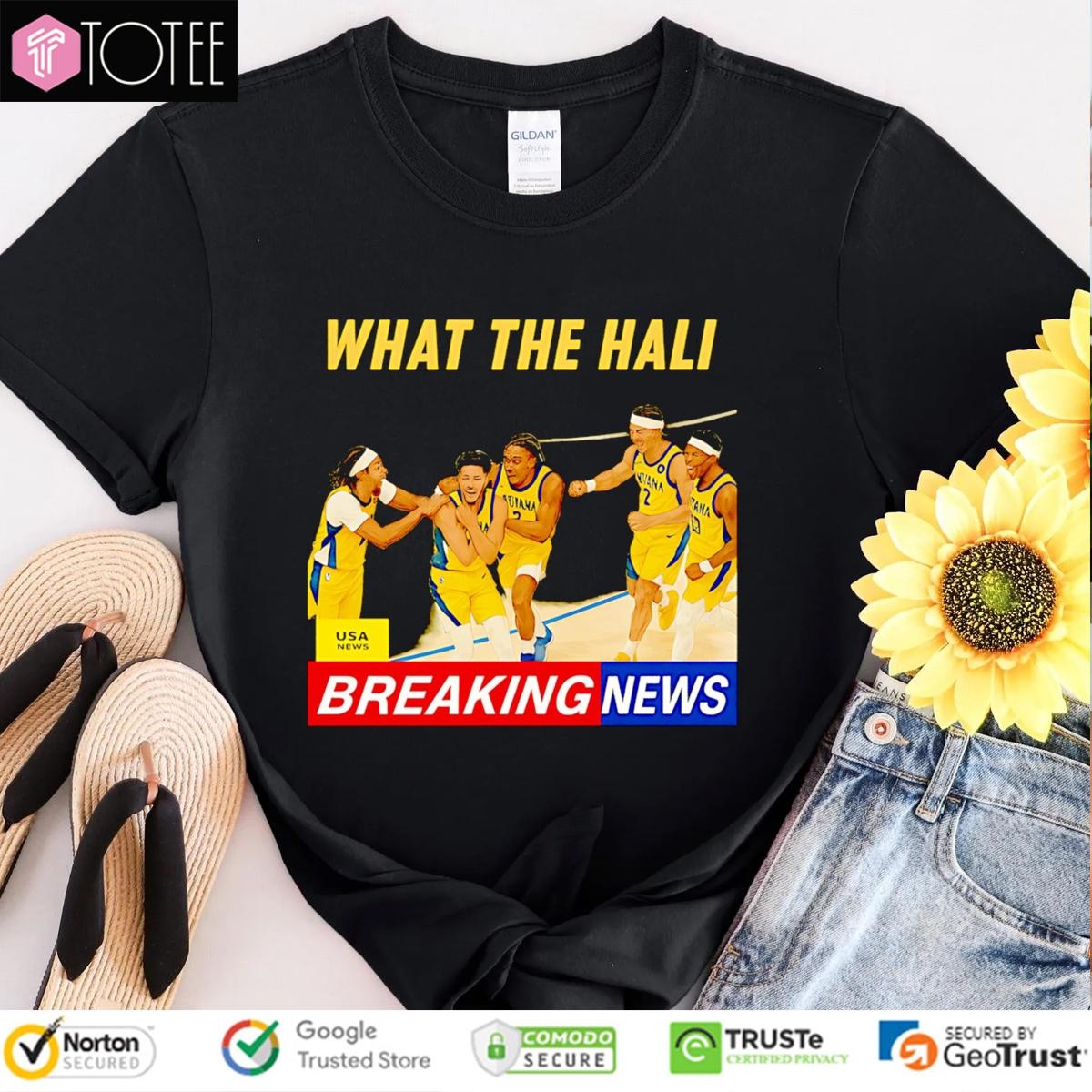 Tyrese Haliburton What The Hali Breaking News Indiana Pacers T-shirt
