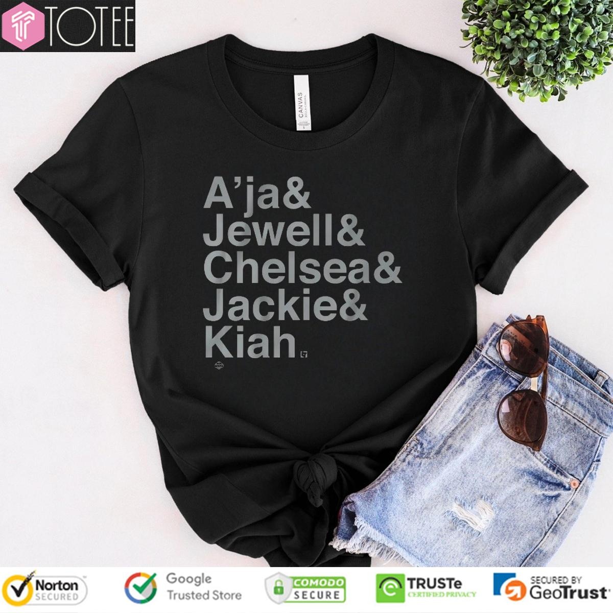 Las Vegas Aces Players Names Aja Jewell Chelsea Jackie Kiah T-shirt