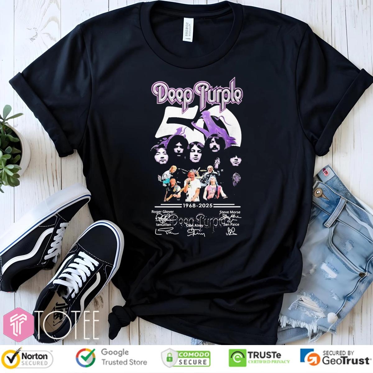 57 Years 1968-2025 Deep Purple Signatures T-shirt