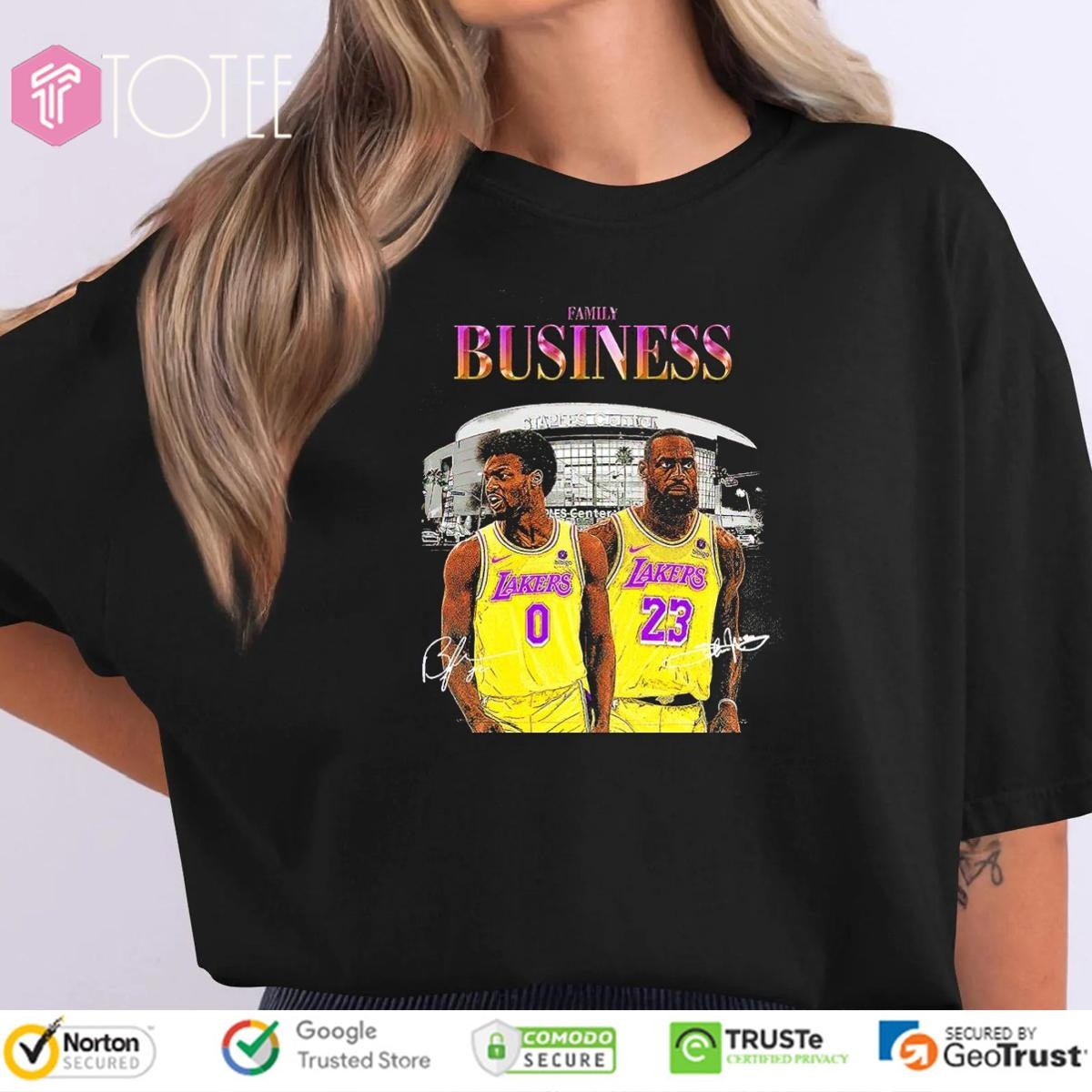 Bronny James Lebron James Family Business Signatures T-shirt