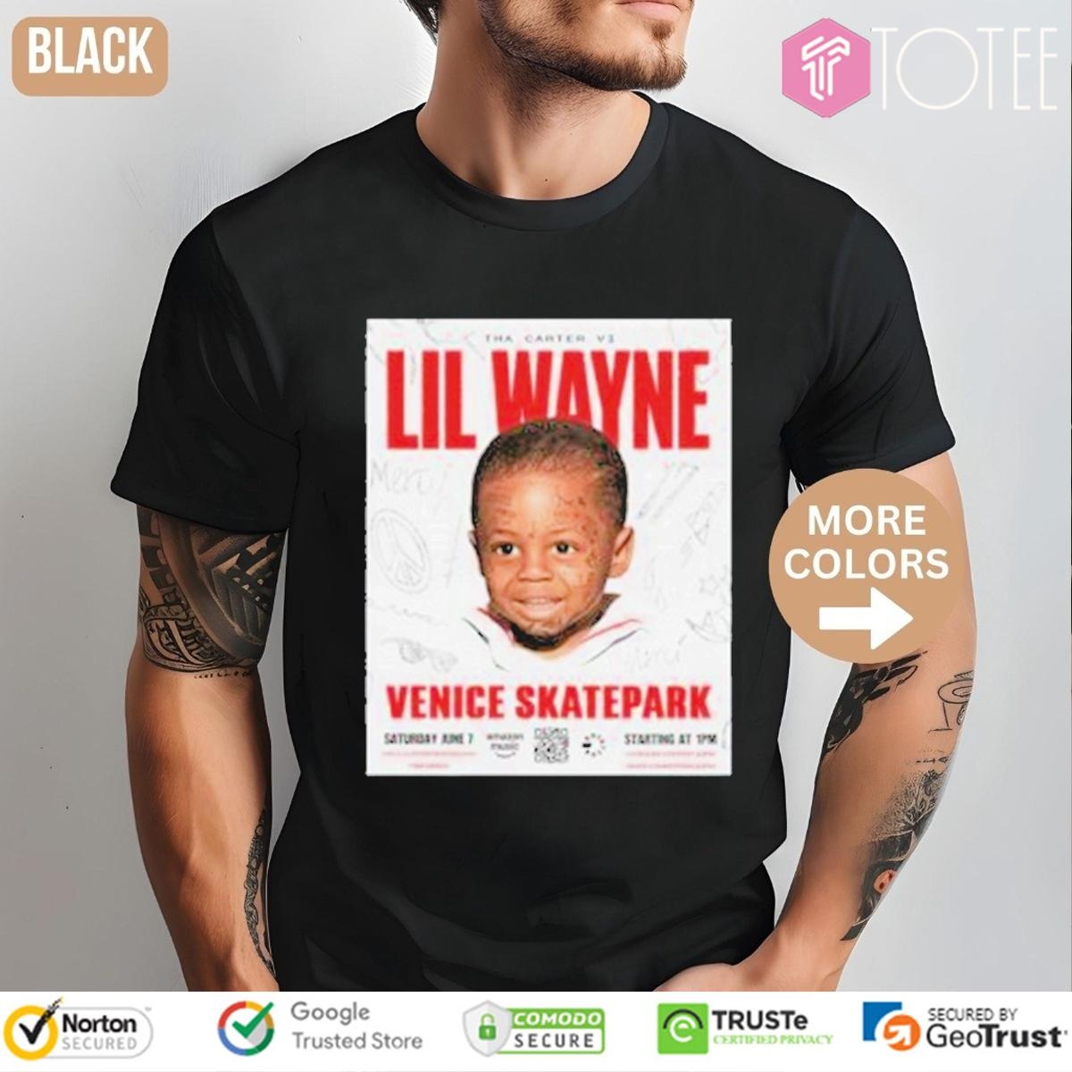 Lil Wayne Album Tha Carter Vi Venice Beach Skatepark Takeover 2025 T-shirt