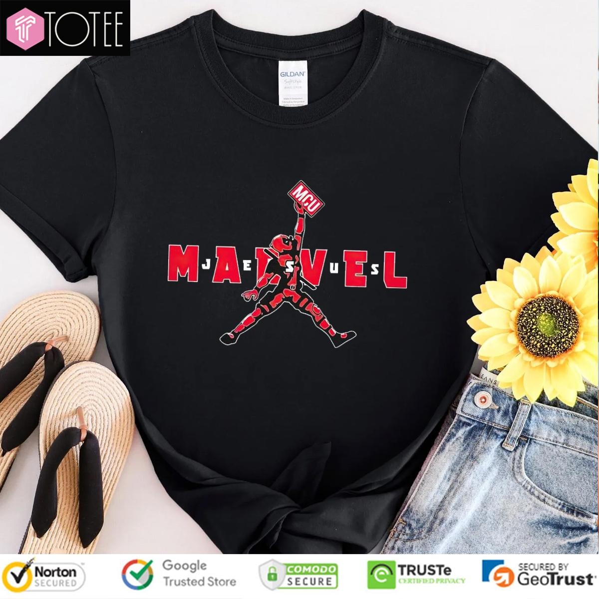 Marvel Air Deadpool Mcu Parody Air Jordan Jumpman Logo T-shirt