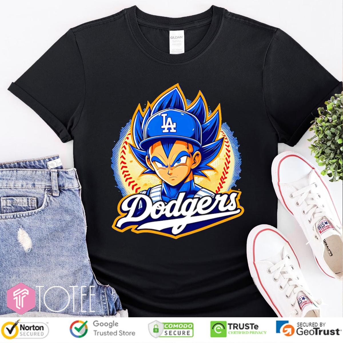 Vegeta Los Angeles Dodgers Baseball Dragon Ball Super T-shirt