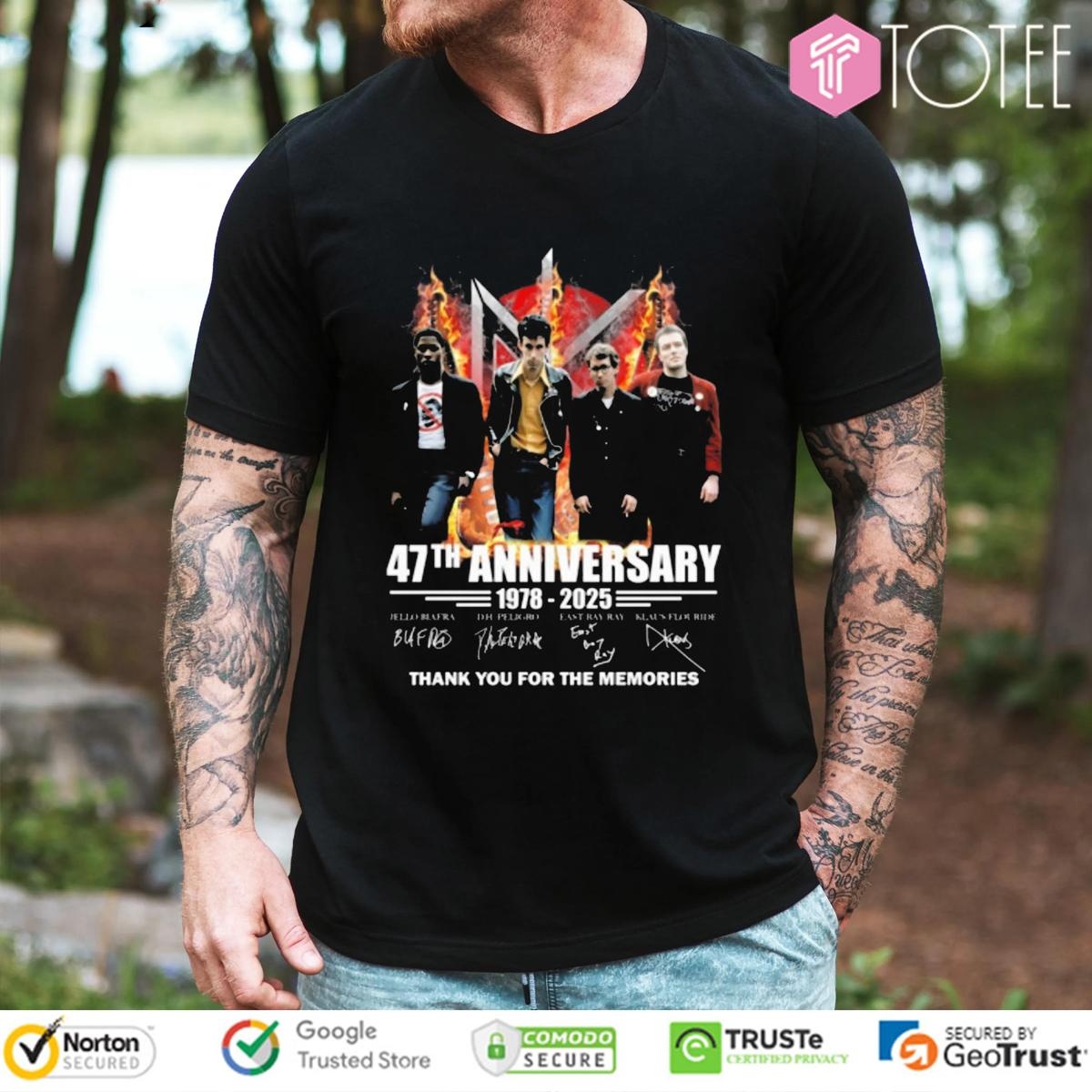 47Th Anniversary 1978-2025 Dead Kennedys Signatures T-shirt