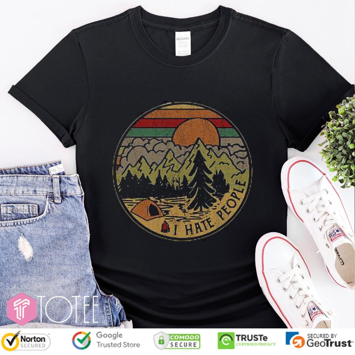 I Hate People Camping Vintage T-shirt