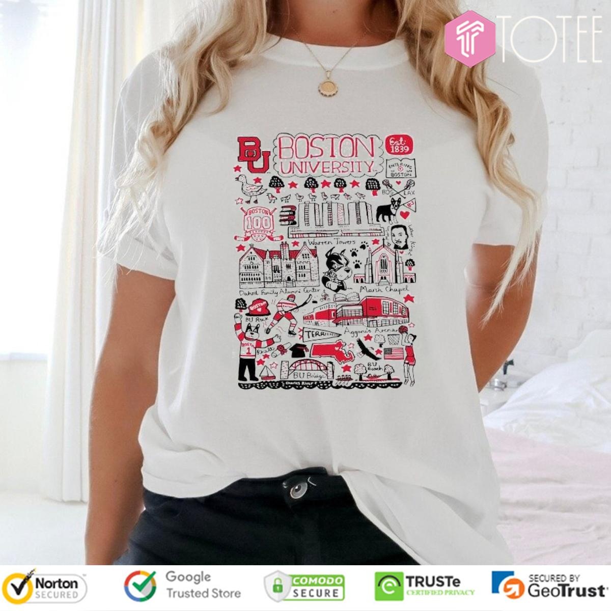 Boston University Art Illustration T-shirt