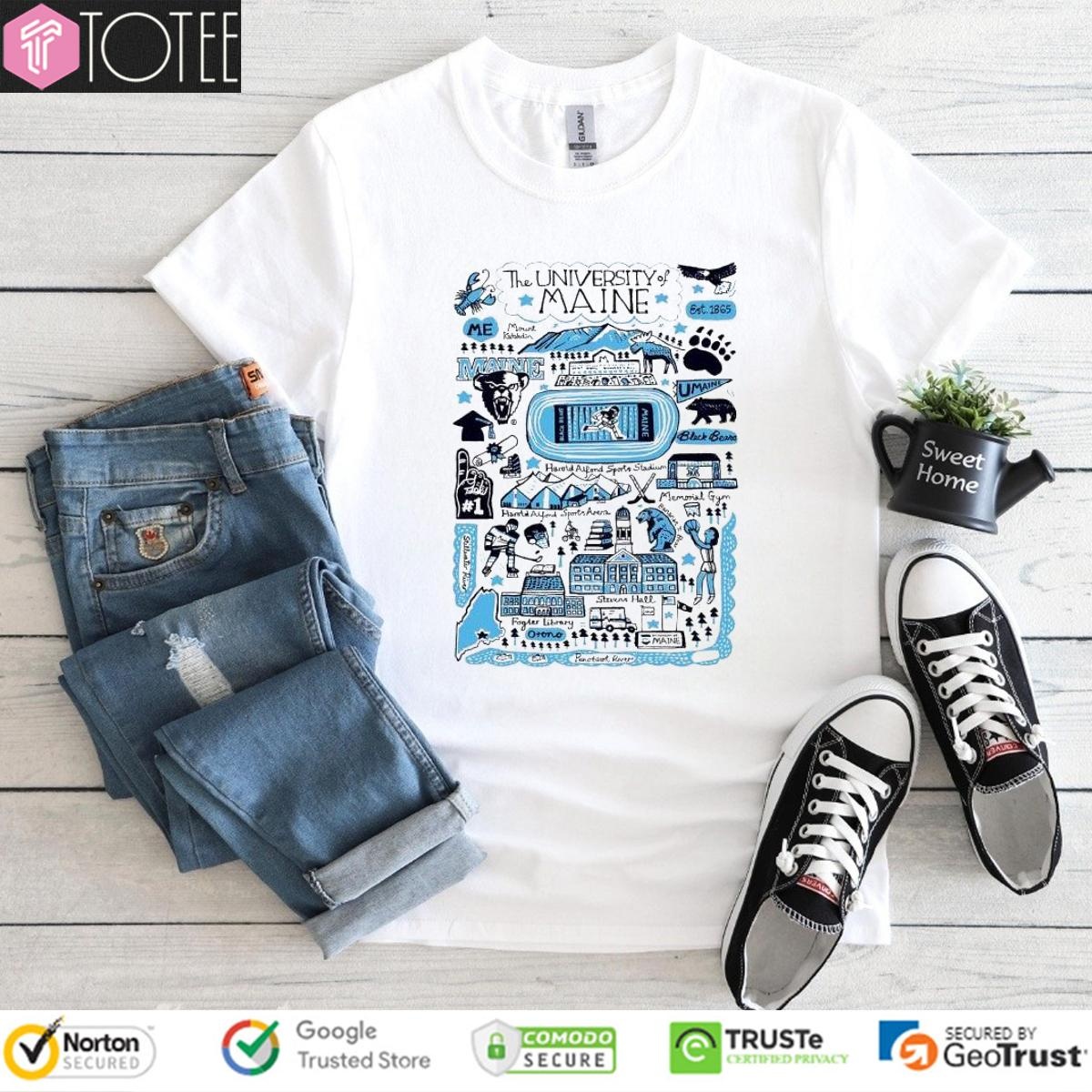 University Of Maine Art Illustration T-shirt