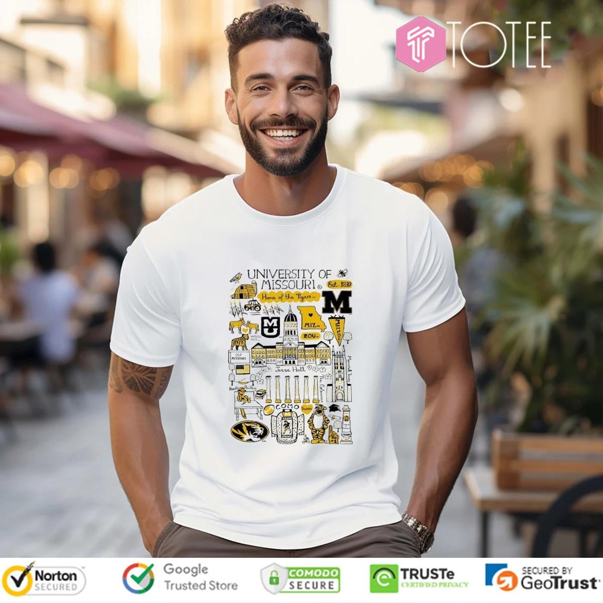 University Of Missouri Tigers Art Illustration T-shirt