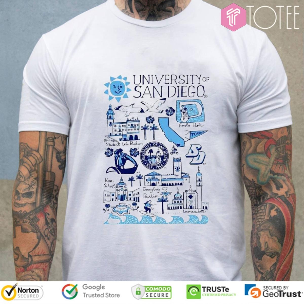 University Of San Diego Art Illustration T-shirt
