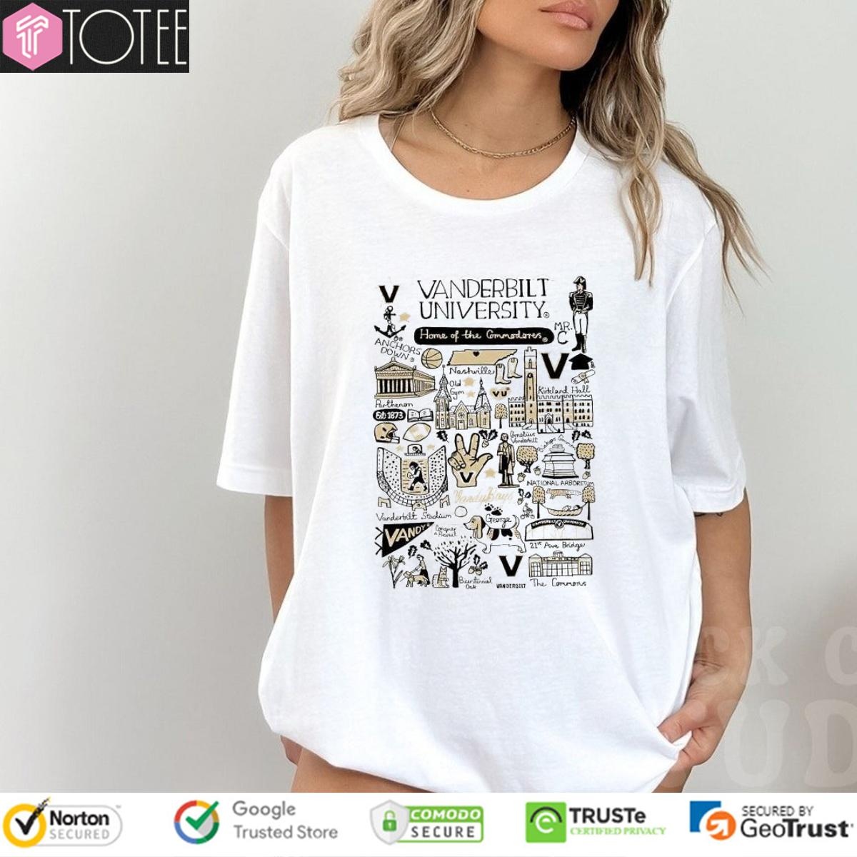 Vanderbilt University Art Illustration T-shirt