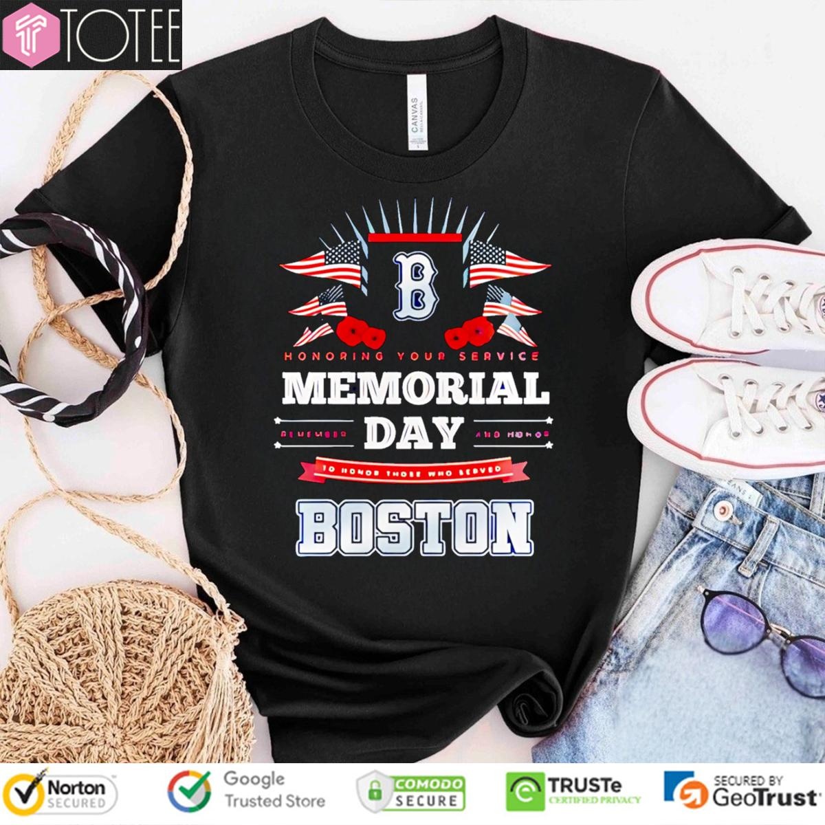 Boston Red Sox Honoring Your Service Memorial Day T-shirt
